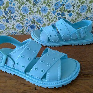 Melissa Lock Sandal Womens Size 8 Baby Blue New with Box Never Worn